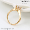 13948 Fashion jewelry finger rings 18k gold zircon rings single stone designs for Women